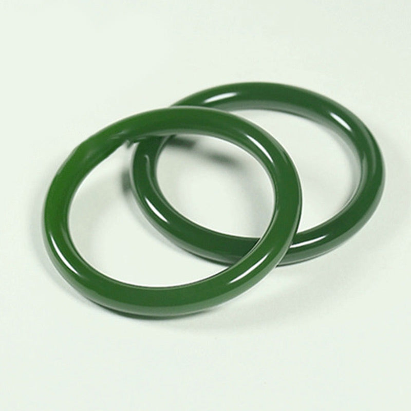 Longevity Cyan Jade Bangle Bracelet 56mm for Healing