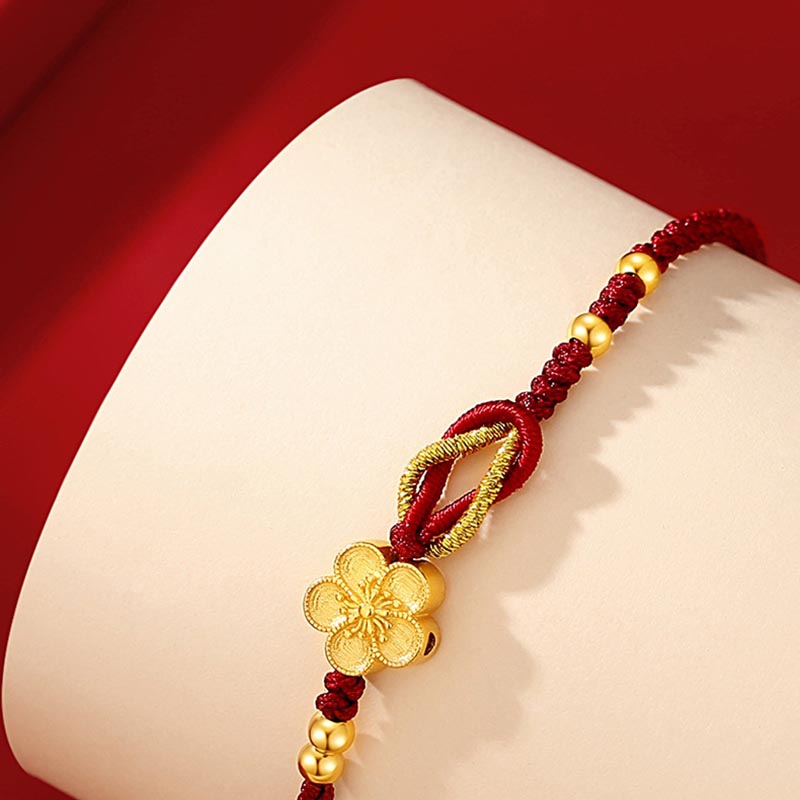 925 Sterling Silver Sakura Chalcedony Luck Bracelet