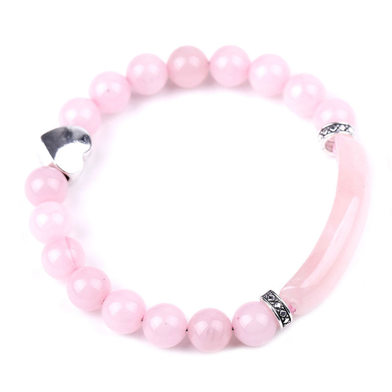 8mm Green Aventurine Heart Bracelet for Luck & Balance