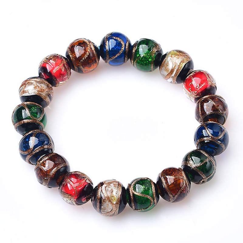 Liuli Glass Bead Spiritual Bracelet for Luck and Protection