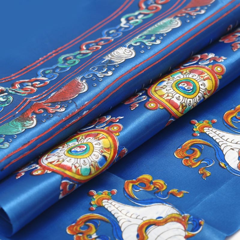 Tibetischer Glückssegen-Khata-Schal, 240 cm, Zen-Dekor