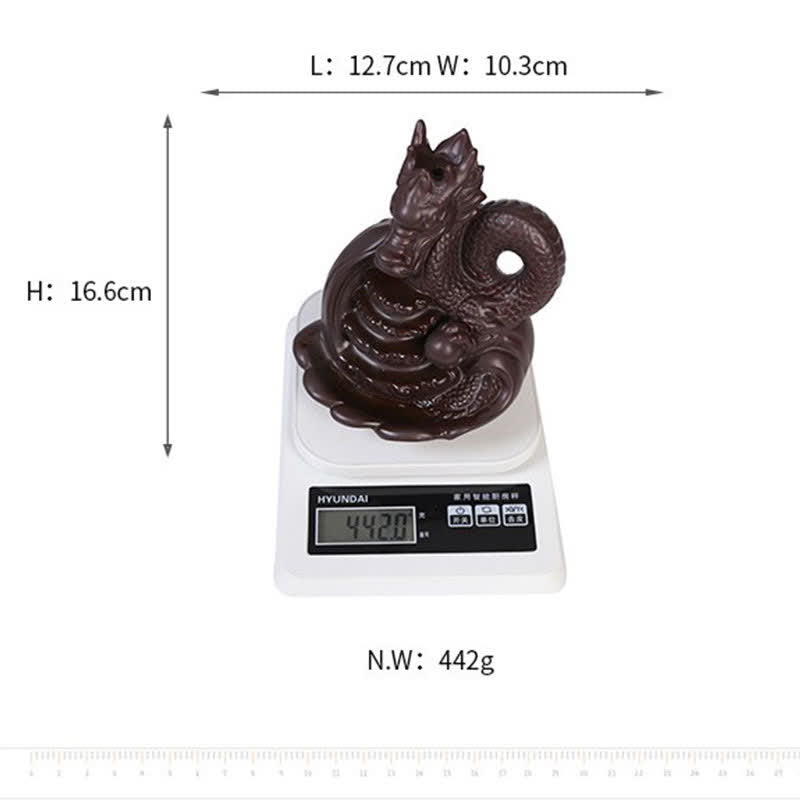 Dragon Pattern Ceramic Incense Burner for Success & Protection