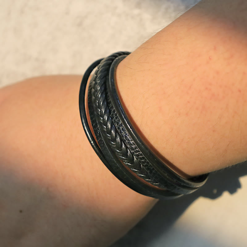 6mm Lava Rock Black Onyx Spiritual Bracelet for Protection