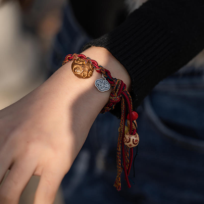 Unisex Koi Fish Bracelet in 925 Sterling Silver for Protection