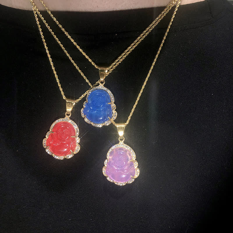 Lachender Buddha Feng Shui Jade Wohlstandskette