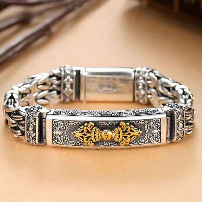 Copper Balance Bracelet With Twisted Braided Vajra Dorje Design
