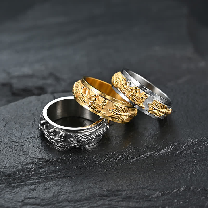8mm Dragon Titanium Steel Stimulation Ring Unisex