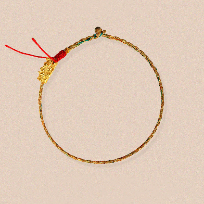Handgefertigtes, buntes, geflochtenes Drachen-Erfolgsarmband, 14 cm – 19 cm