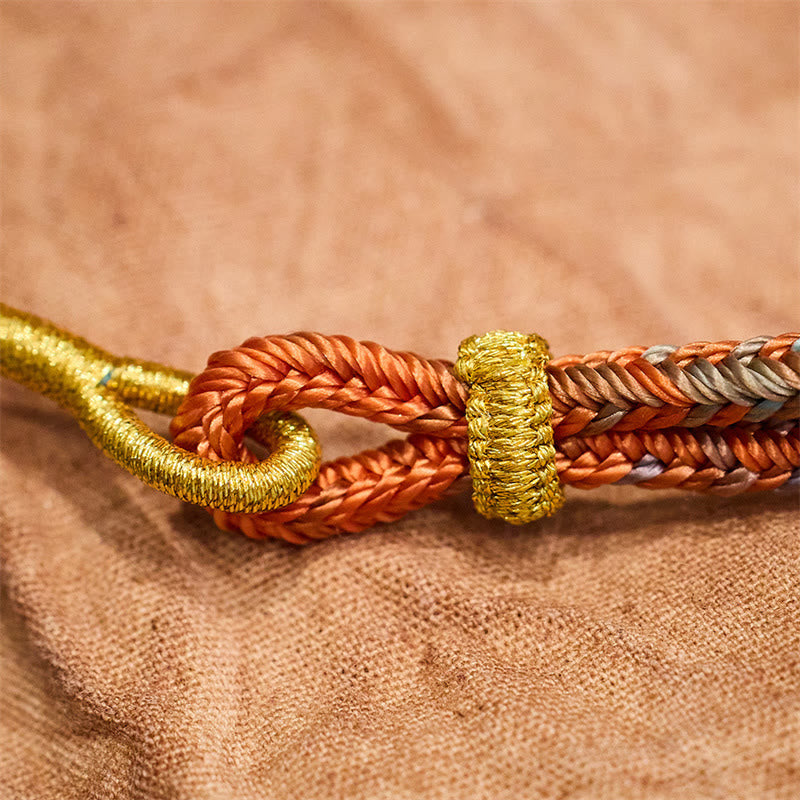 Colorful Rope Eight Thread Peace Knot Spiritual Bracelet