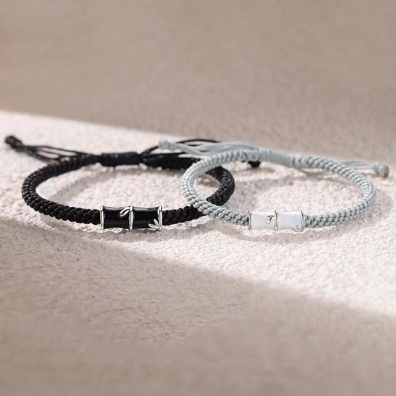 Copper Bamboo Couple Rope Bracelet for Spiritual Healing