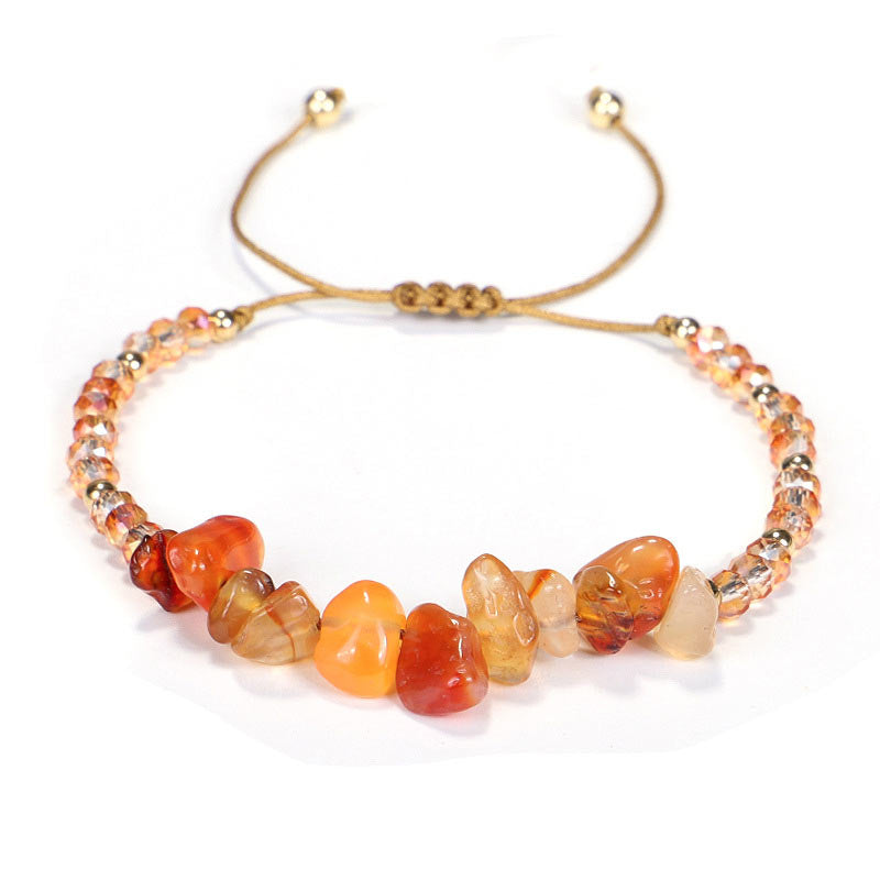 Unisex Amethyst Purify Knit Bracelet with 8mm Healing Stones