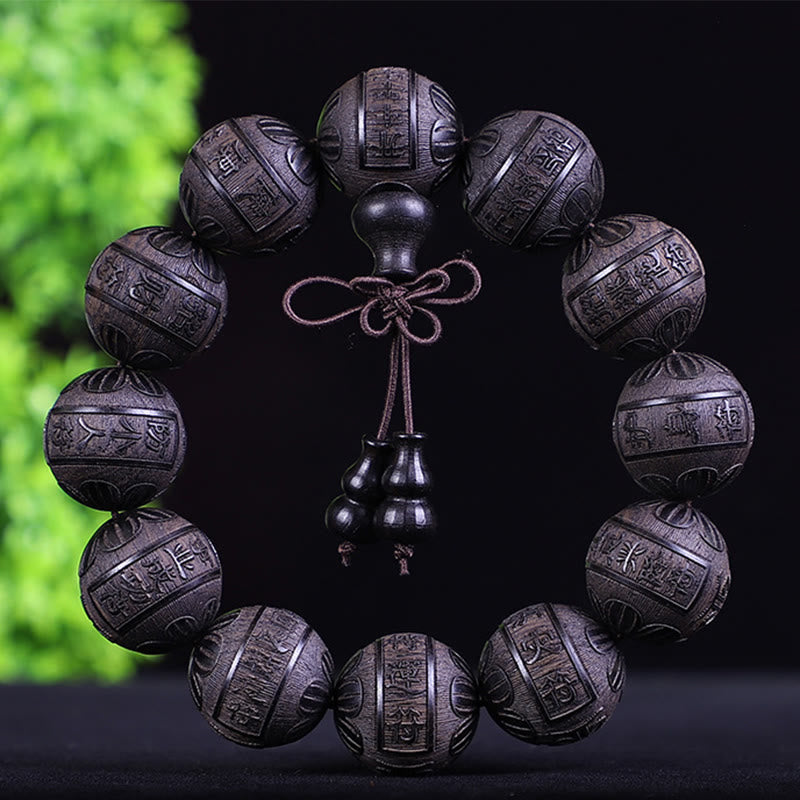 Chinesisches Sternzeichen-Armband aus Rosenholz | 12 Sternzeichen-Perlen Wärme