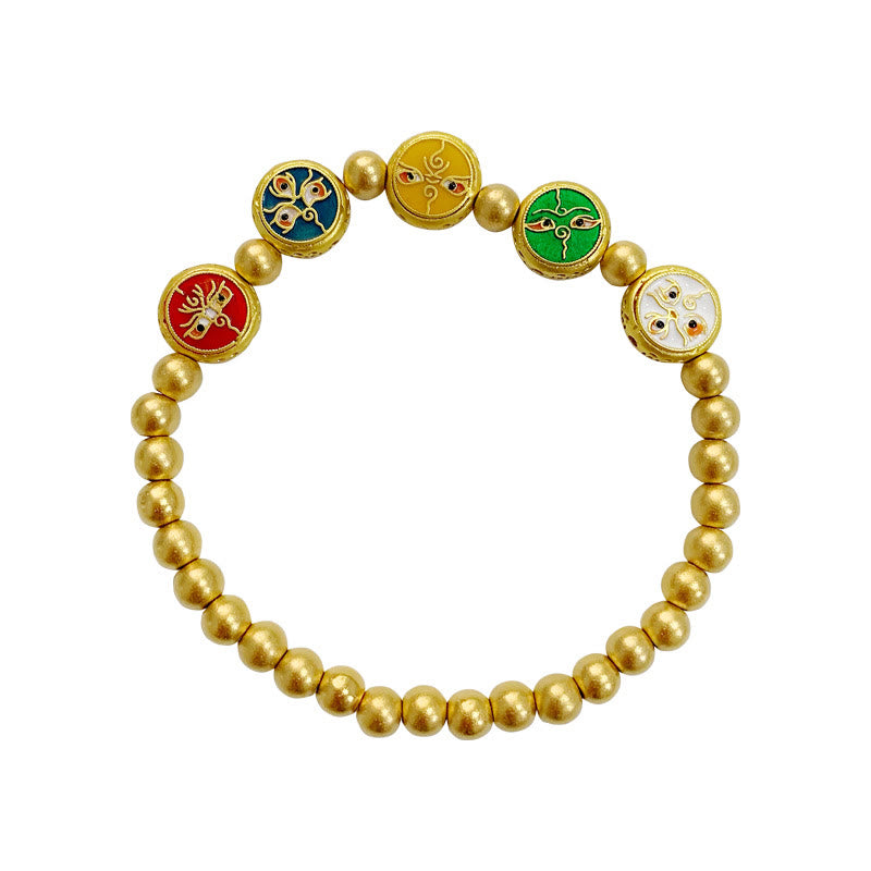 Copper Wealth Bracelet with Five Tibetan Gods | Prosperity Luck