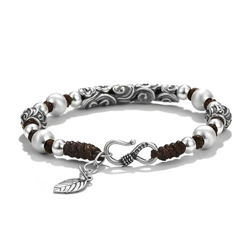 Copper & 999 Sterling Silver Auspicious Cloud Spiritual Bracelet