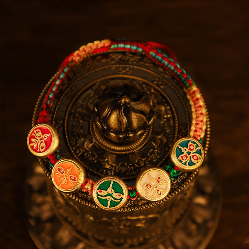 Tibetan Five Gods of Wealth Luck Bracelet | Prosperity Charm