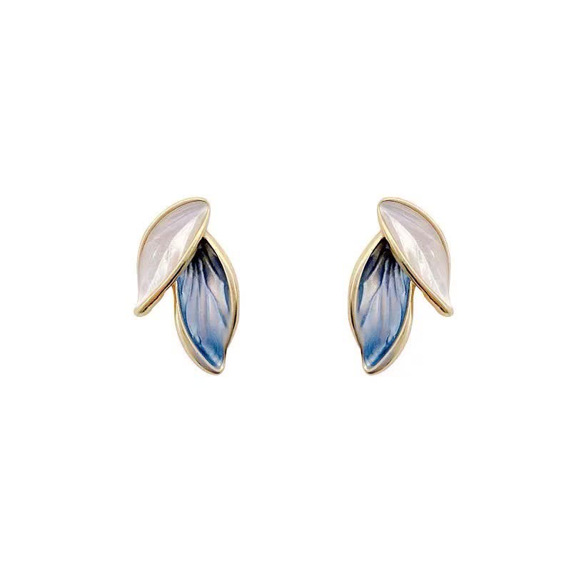 Copper Leaf Design Spiritual Earrings for Luck and Healing