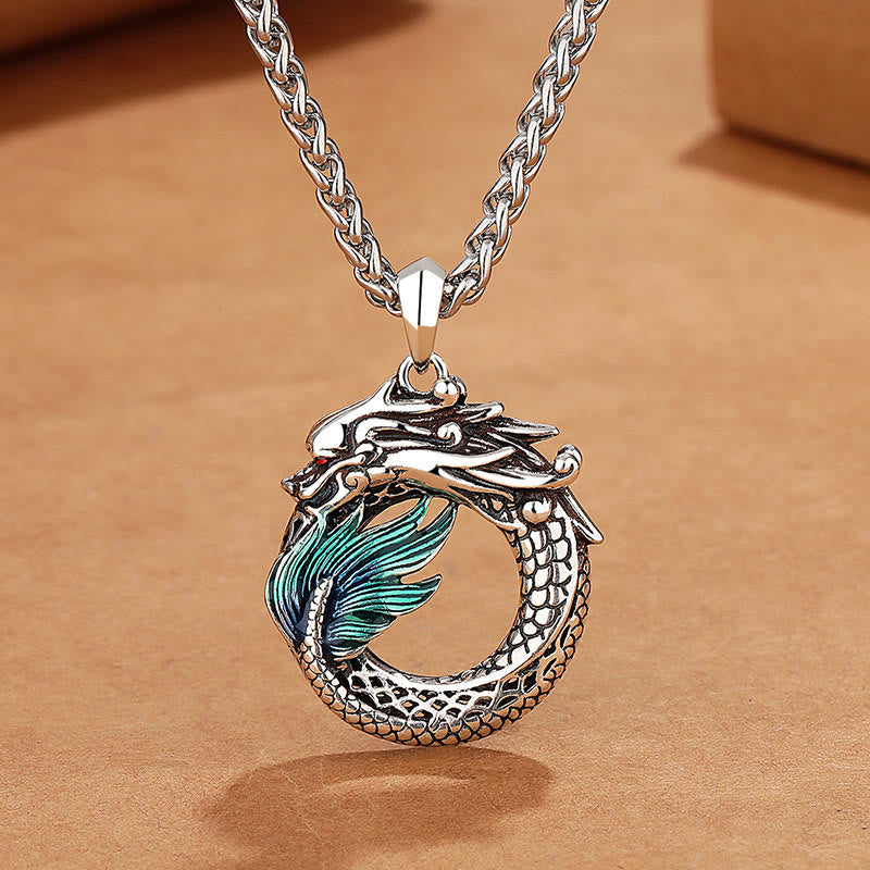 Tibetan Copper Dragon Strength Necklace 60cm Unisex