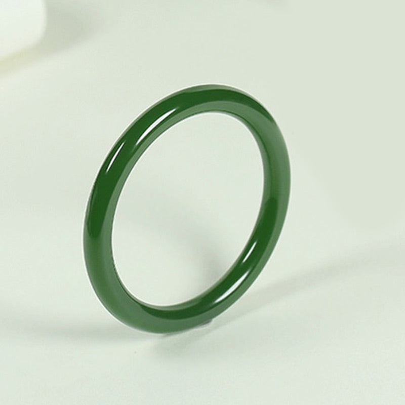 Longevity Cyan Jade Bangle Bracelet 56mm for Healing