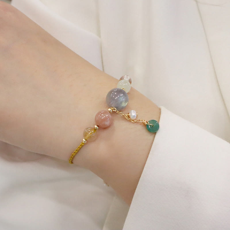 Moonstone Bracelet with Peace Buckle | Healing Harmony & Balance