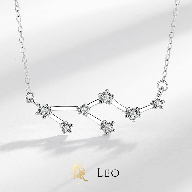 925 Sterling Silver Zodiac Necklace | Astrology Blessing Pendant