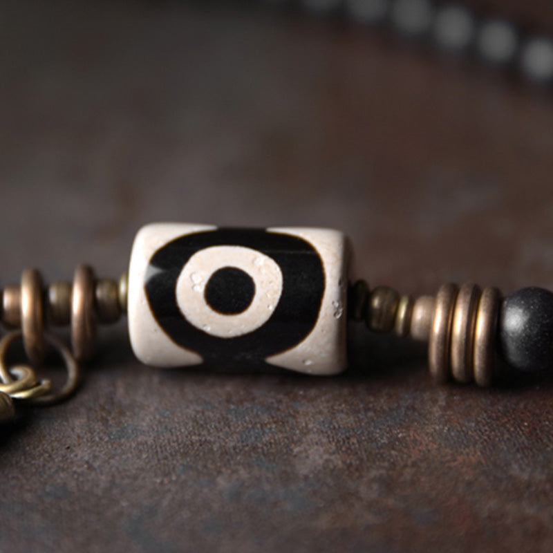 Ebony Wood Spiritual Protection Bracelet with Copper Beads