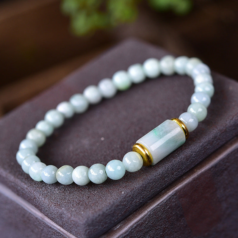 Natürliches Jade-Glücks- und Wohlstandsarmband für Überfluss