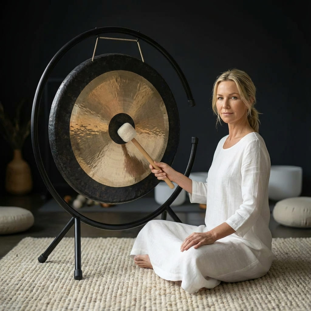 24 Zoll chinesischer Gong mit C-Ständer zur Meditation