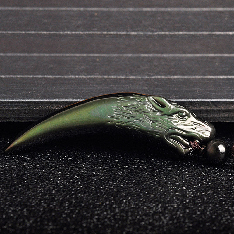 Multi Obsidian Strength Necklace Pendant