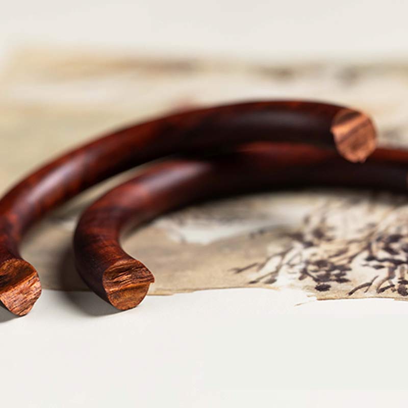 Unisex Small Leaf Red Sandalwood Protection Bracelet 54mm
