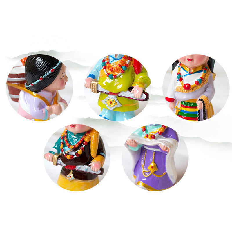 11 cm handbemaltes tibetisches spirituelles Figuren-Ornament