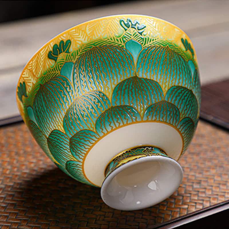 Lotus Ceramic Tea Cup 100ml Flower Design | Tableware