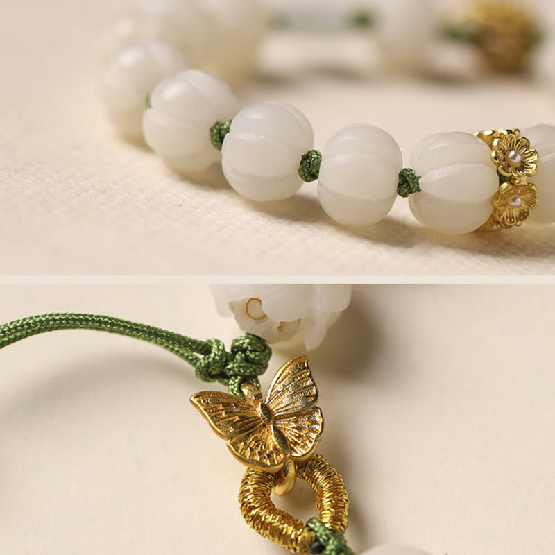 Bodhi Seed Lotus Bracelet for Peace & Enlightenment - 14-15cm