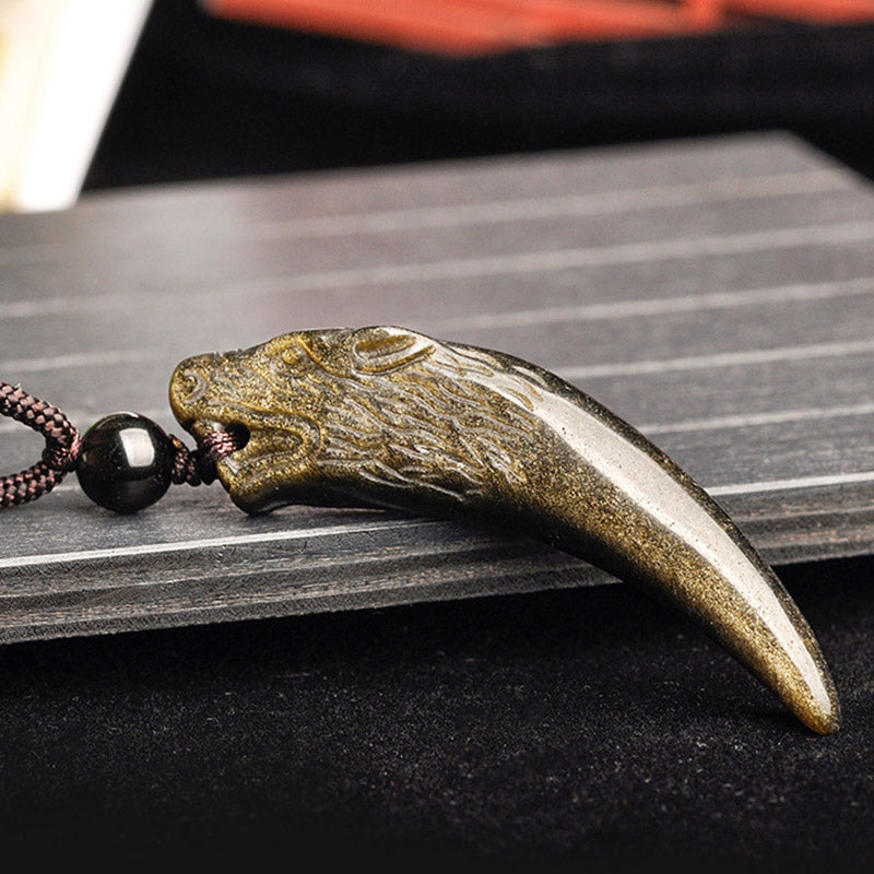 Multi Obsidian Strength Necklace Pendant