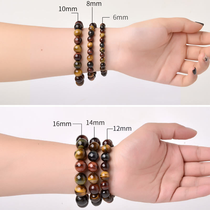 8mm Tiger Eye Bracelet for Positive Protection & Courage