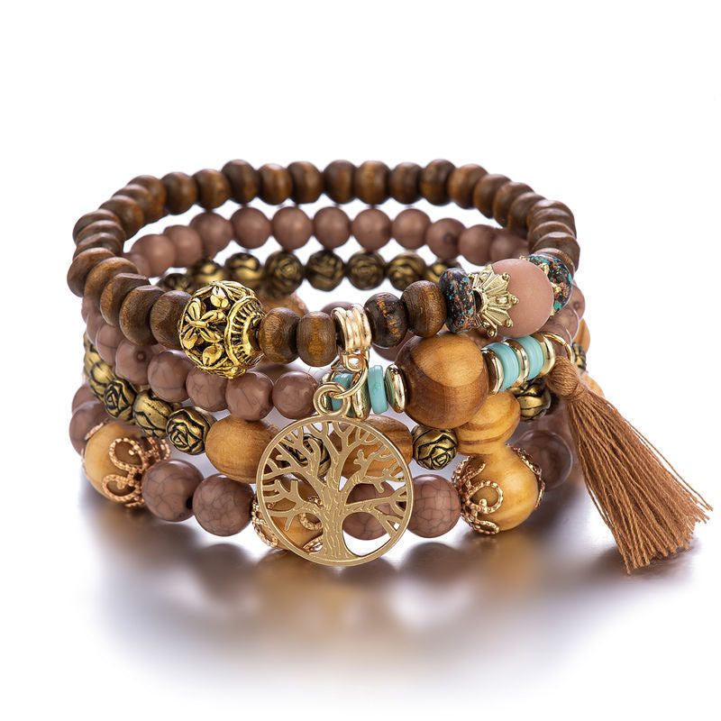 Wenge Wood Turquoise Healing Bracelet for Balance & Calm