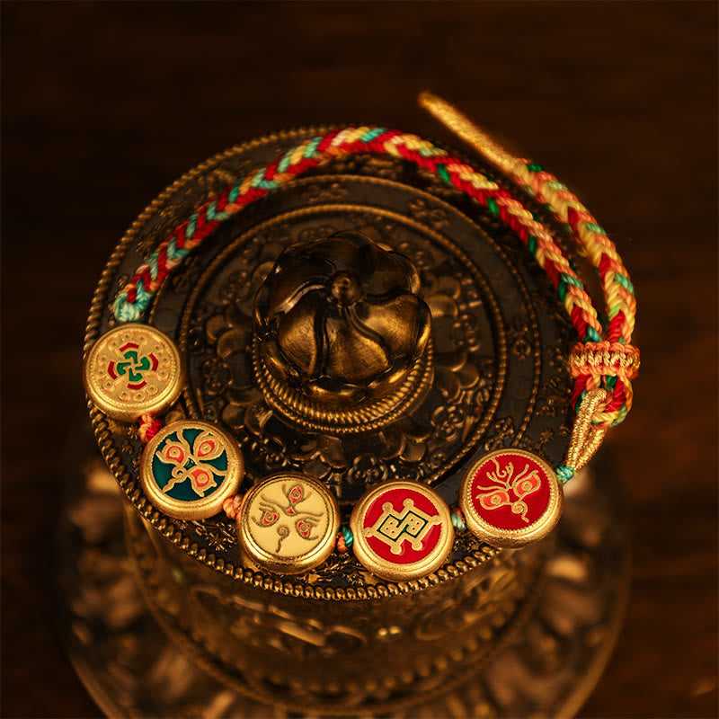 Tibetan Five Gods of Wealth Luck Bracelet | Prosperity Charm