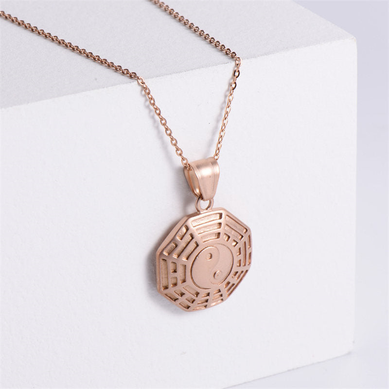 Yin Yang Titanium Steel Balance and Harmony Necklace