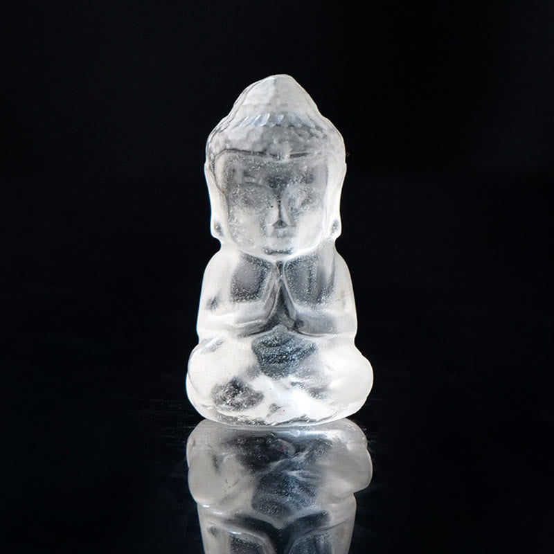 Amethyst Chakra Healing Buddha Necklace Pendant 1.4cm x 2.6cm