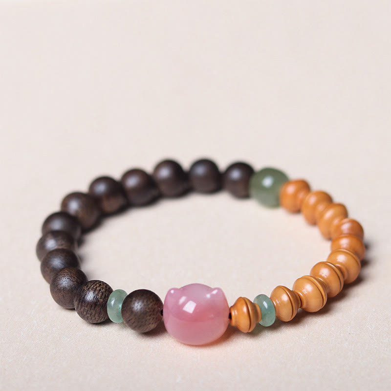 6 mm Adlerholz-Achat-Katzen-Balance-Armband