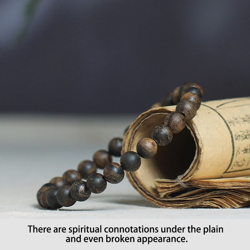 6 mm Adlerholz-Armband mit Friedensstärke für Meditation und Gleichgewicht