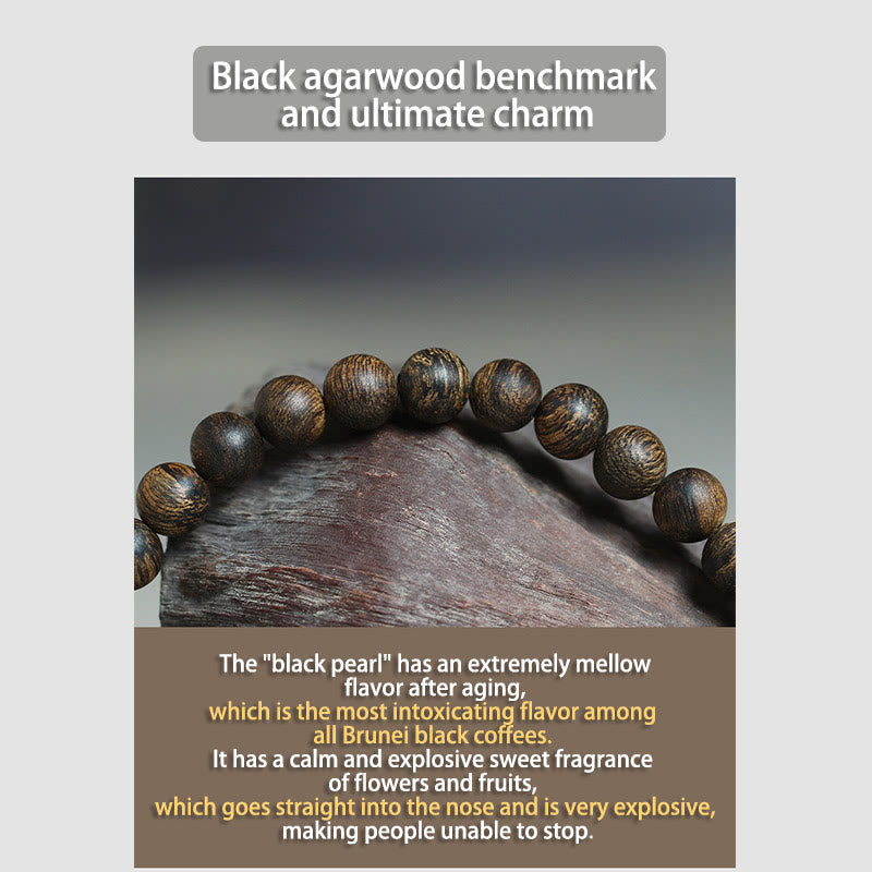 6 mm Adlerholz-Armband mit Friedensstärke für Meditation und Gleichgewicht