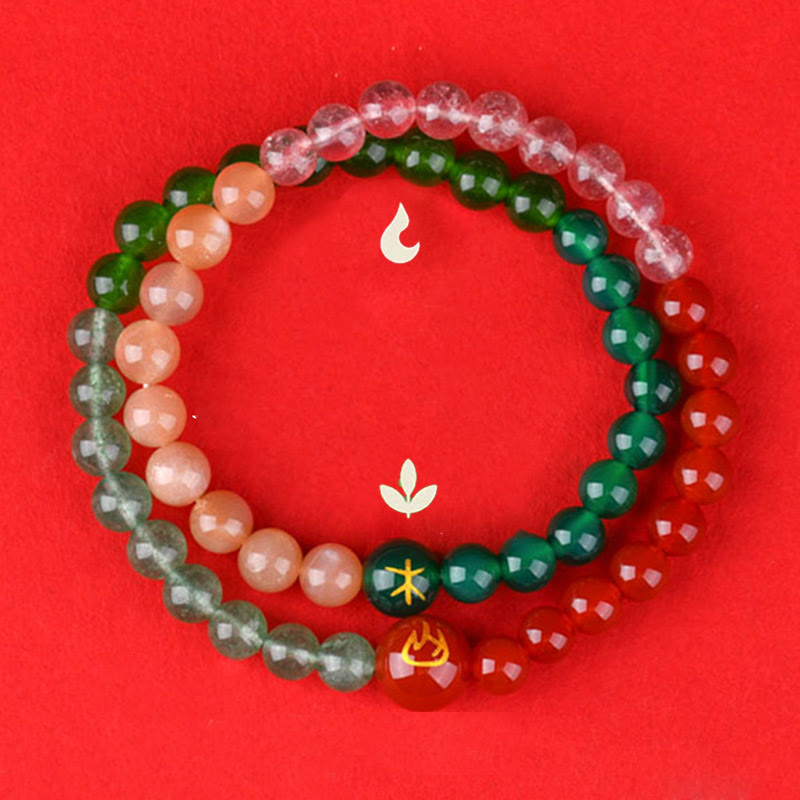 6 mm Fünf-Elemente-Armband für spirituellen Schutz und Harmonie