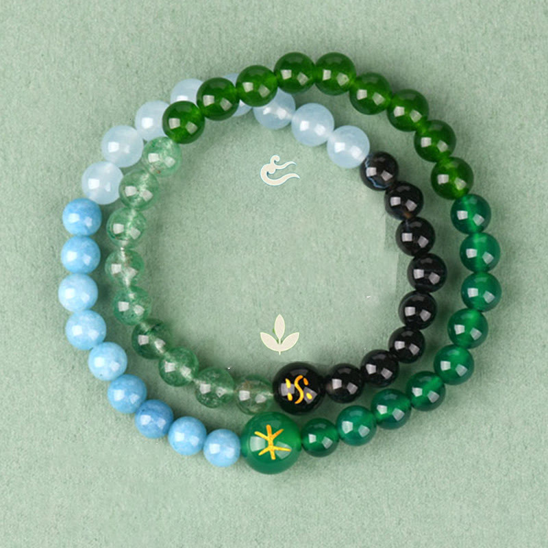 6 mm Fünf-Elemente-Armband für spirituellen Schutz und Harmonie