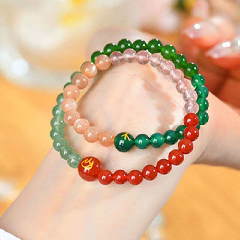 6 mm Fünf-Elemente-Armband für spirituellen Schutz und Harmonie