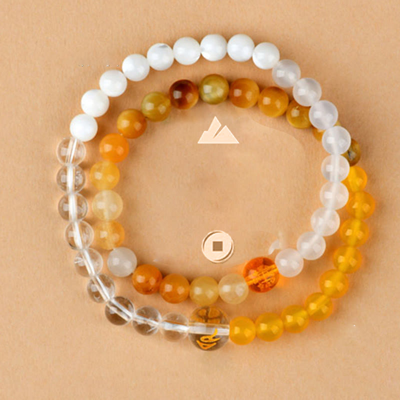 6 mm Fünf-Elemente-Armband für spirituellen Schutz und Harmonie