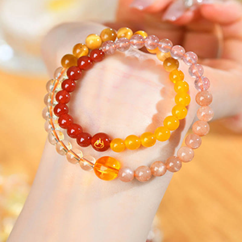 6 mm Fünf-Elemente-Armband für spirituellen Schutz und Harmonie