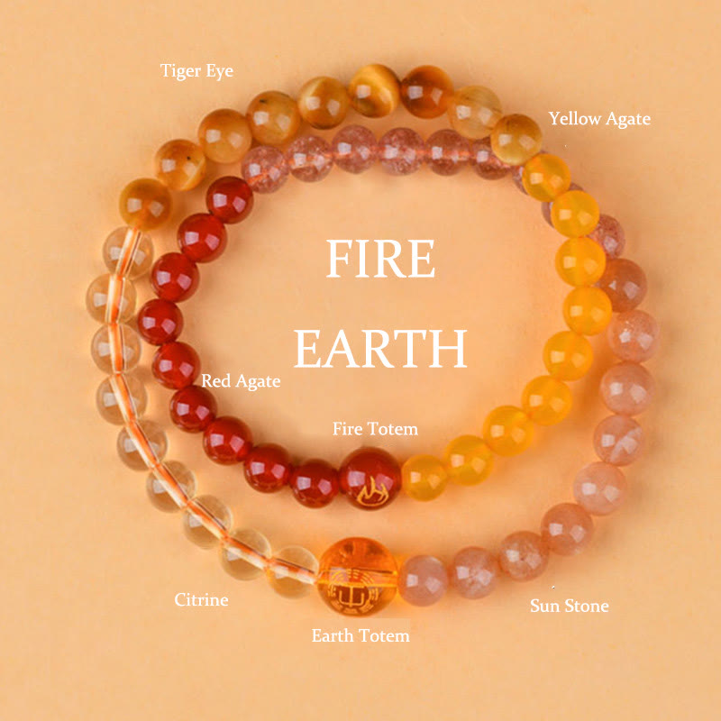 6 mm Fünf-Elemente-Armband für spirituellen Schutz und Harmonie