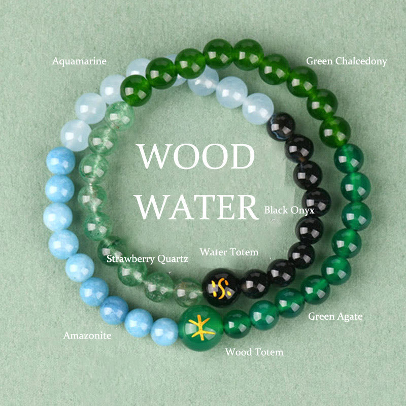 6 mm Fünf-Elemente-Armband für spirituellen Schutz und Harmonie