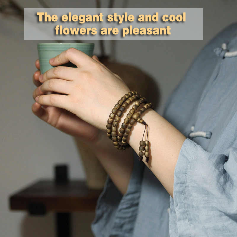 6mm Hainan Green Qinan Agarwood 108 Mala Perlen Armband