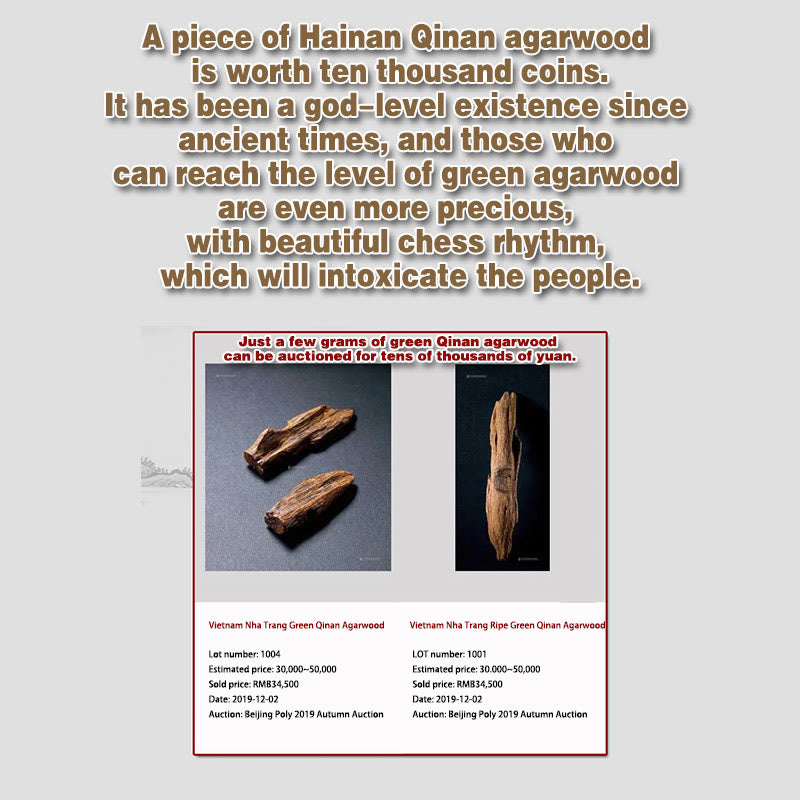 6mm Hainan Green Qinan Agarwood 108 Mala Perlen Armband